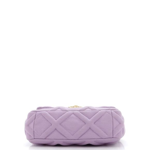 Chanel 19 Flap Bag Quilted Jersey Medium Purple - Picture 5 of 8